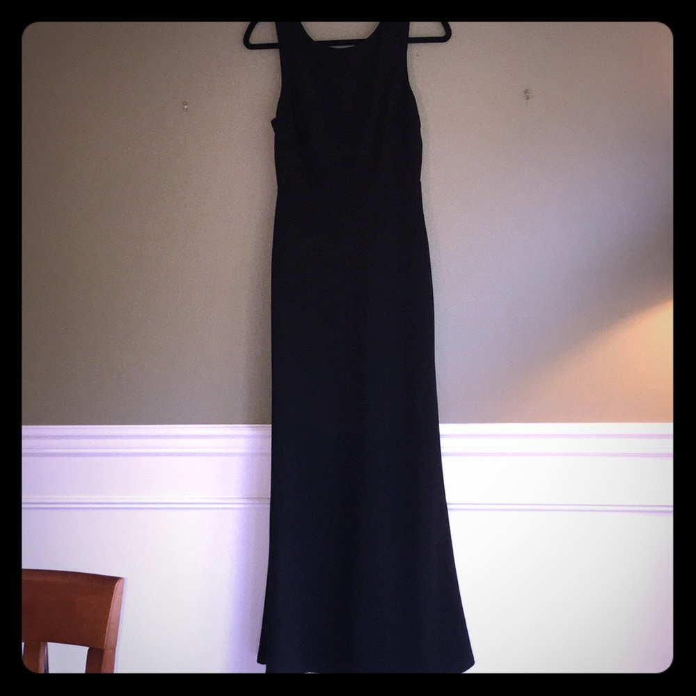 Lulus maxi black gown with open back M